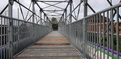 Attridge Scaffolding - Pedestrian Access Scaffolding - Public Access Bridge for Utilities project Bedford