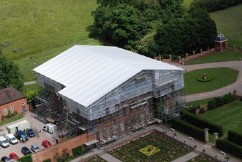 Attridge Scaffolding - Temporary Roofs and Disaster Recovery Scaffolding - Hanbury Hall